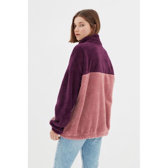 NWT Trendyol Unisex Oversize Standing collar Knitted Sweatshirt - Picture 3 of 10